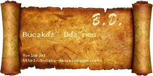 Buczkó Dénes névjegykártya